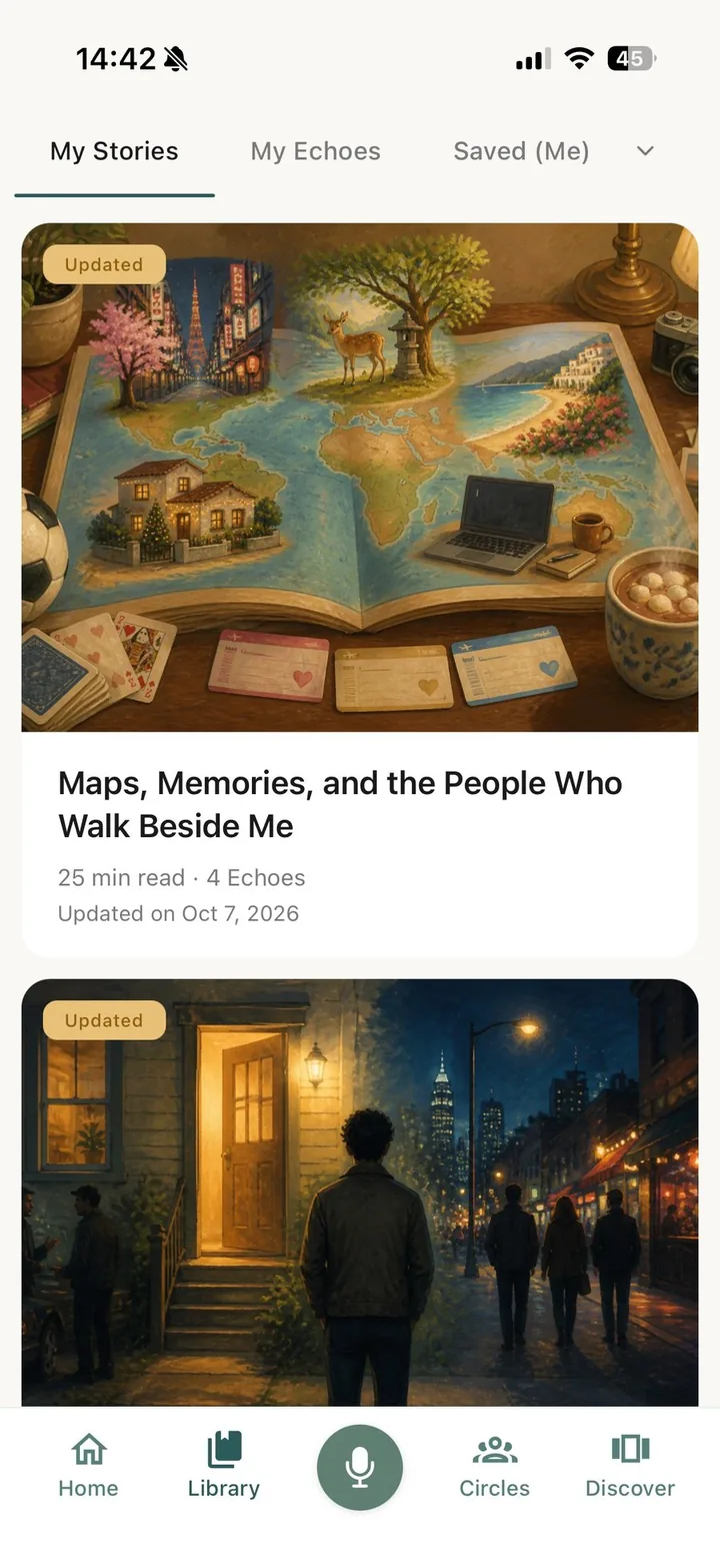 ECOS app library of Echoes