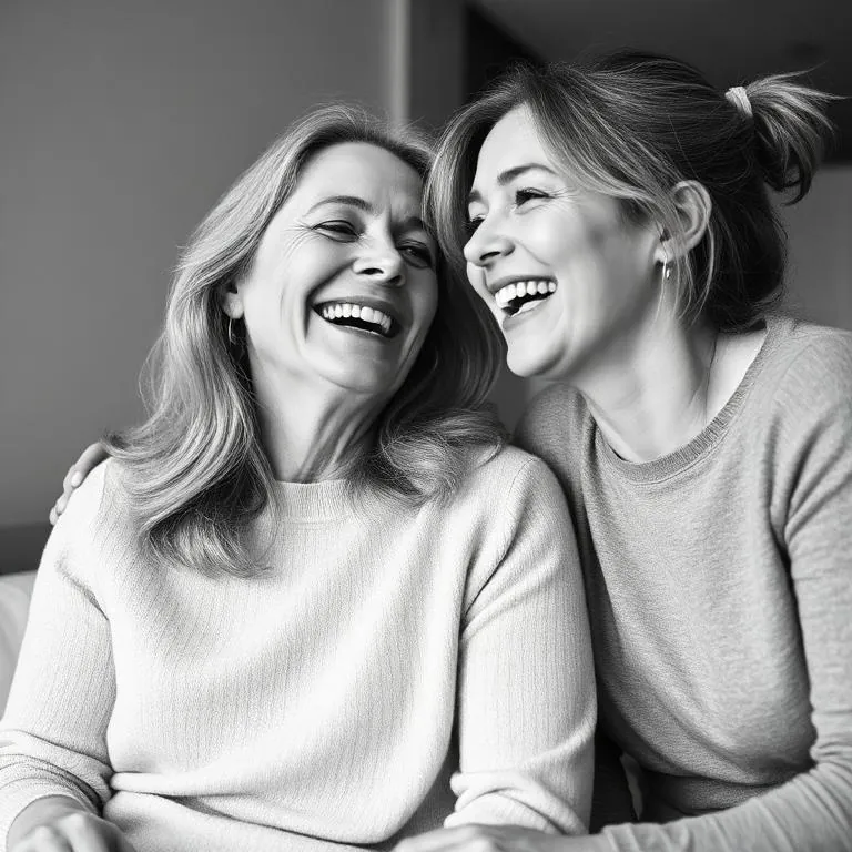 A mother and daughter talking
